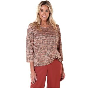 Alfred Dunner Side Grommet Top Size M